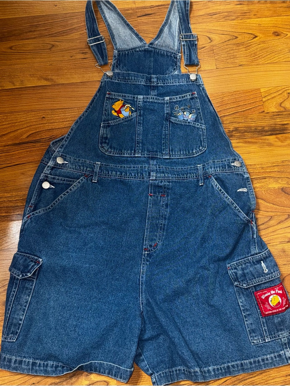 Vintage Winnie the Pooh shortalls adult size XL